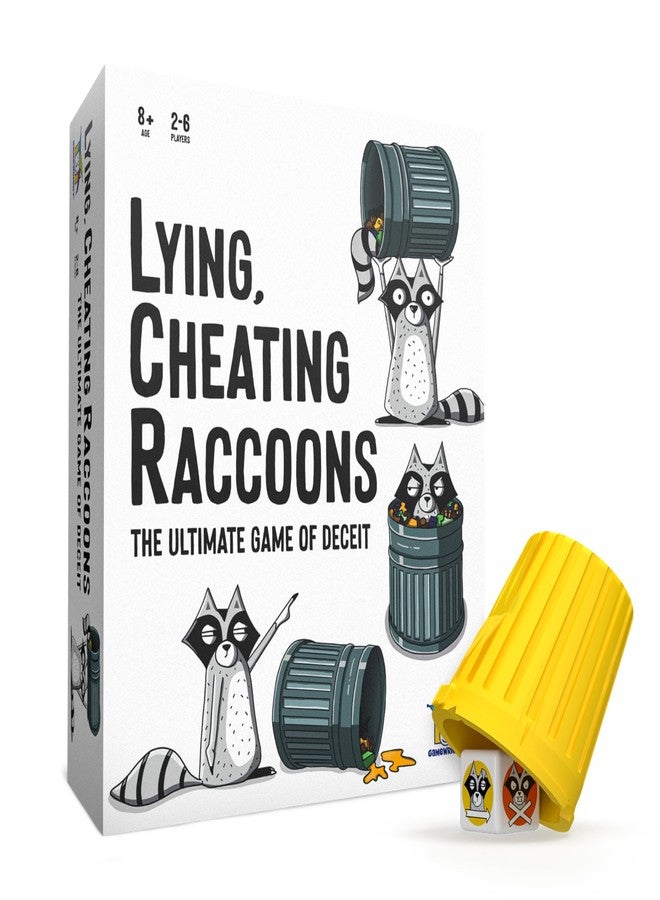 Gamewright Lying, Cheating Raccoons - The Ultimate Bluffing Dice Game for 2-6 Players, Ages 8+ - Family Fun! - Image 1